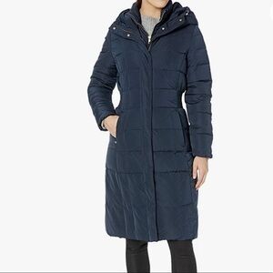 Cole Haan Women's Taffeta Down Coat with Bib Size S
